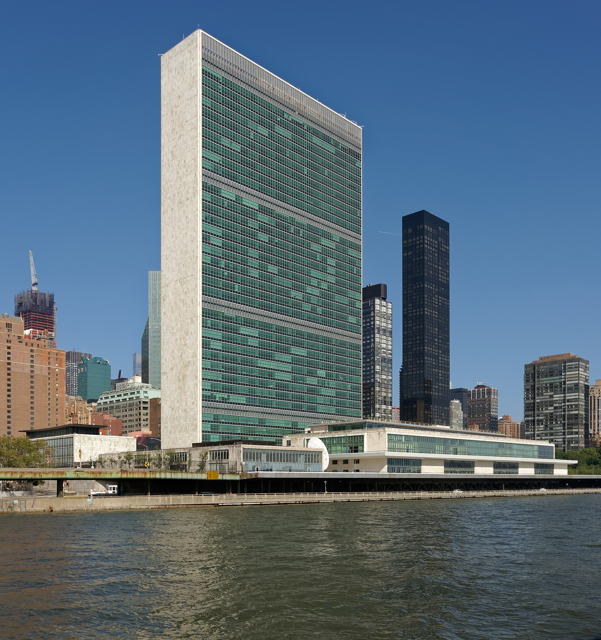 The United Nations Headquarters Secretariat building in New York City